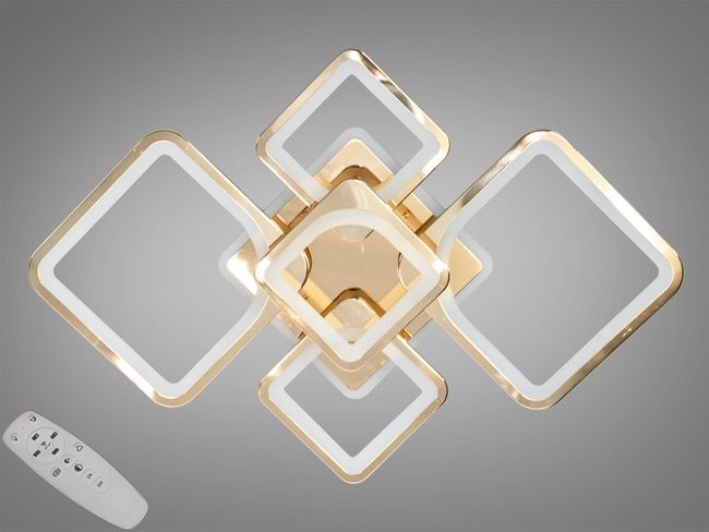 Потолочная LED люстра с димером и цветной подсветкой 95W