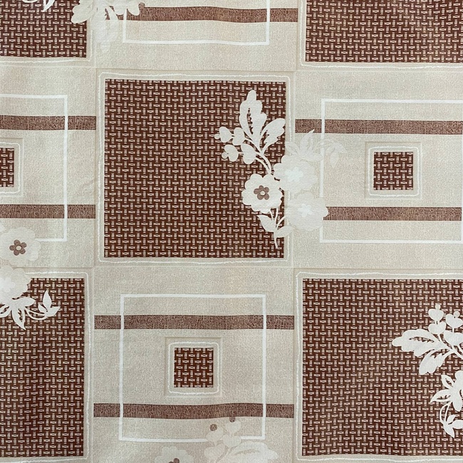 Клеенка на стол ПВХ на нетканой основе абстракция с цветами 1,37 х 1м (100-451)