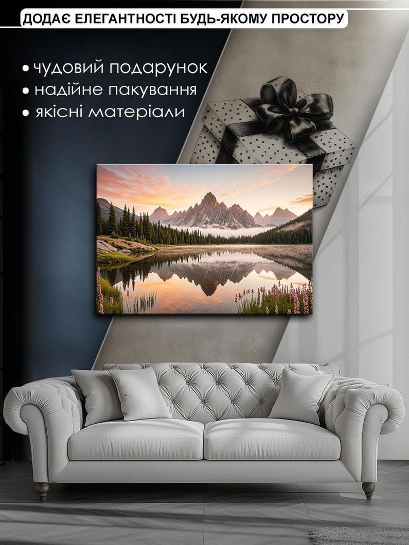 Картина на холсте МАKO "Горное отображение " 50x70 см MK10521_5070