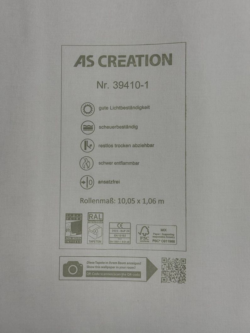 Обои виниловые на флизелиновой основе светло бежевые AS Creation Royal Botanic 1,06 х 10,05м (39410-1)