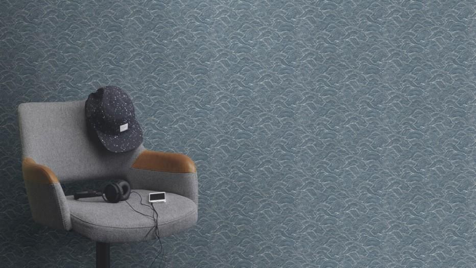 Шпалери вінілові на флізеліновій основі Rasch 527155 BARBARA Home Collection (0,53х10,05м), Сірий, Сірий