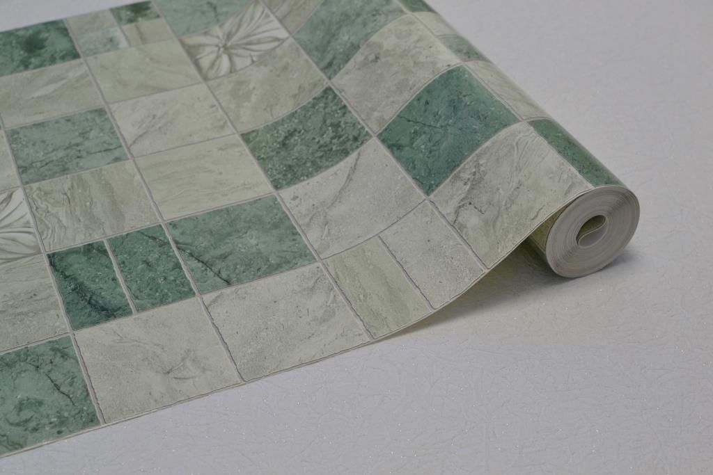 Обои виниловые на бумажной основе супер мойка Эксклюзив зелёный 0,53 х 10,05м (883-13)