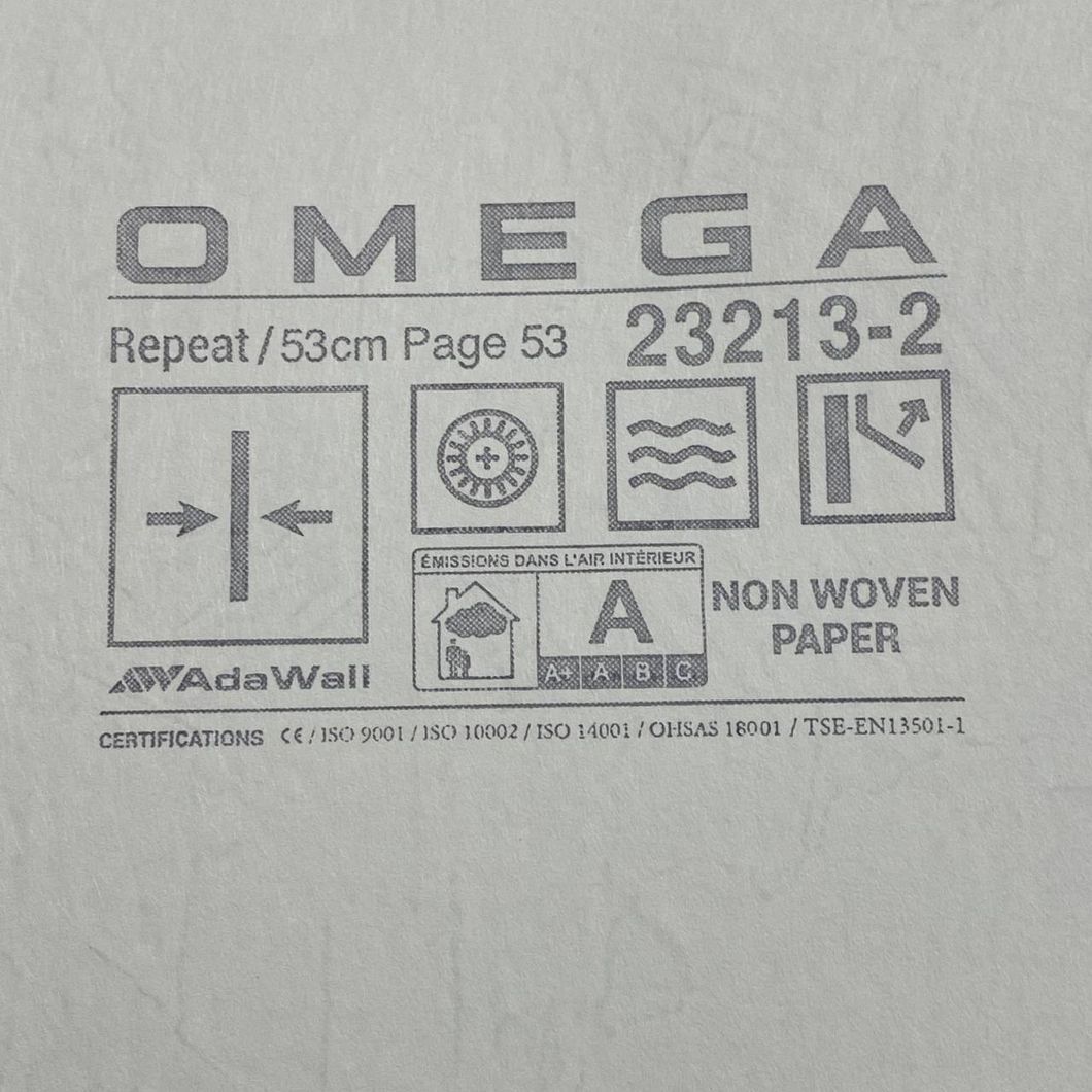 Обои виниловые на флизелиновой основе OMEGA AdaWall светло-серый 1,06 х 10,05м (23213-2)