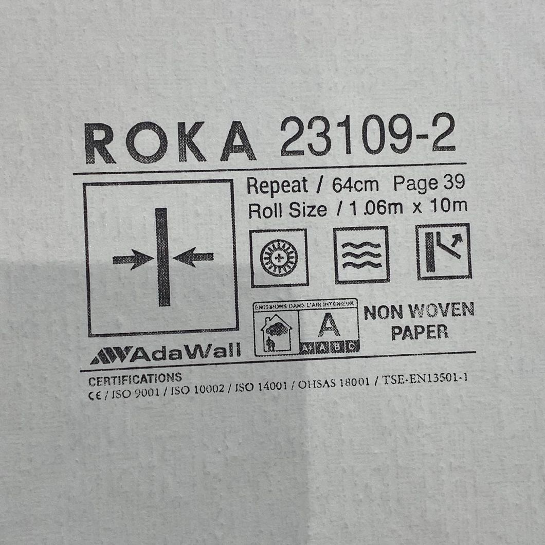 Обои виниловые на флизелиновой основе Roka AdaWall кремовый 1,06 х 10м (23109-2)