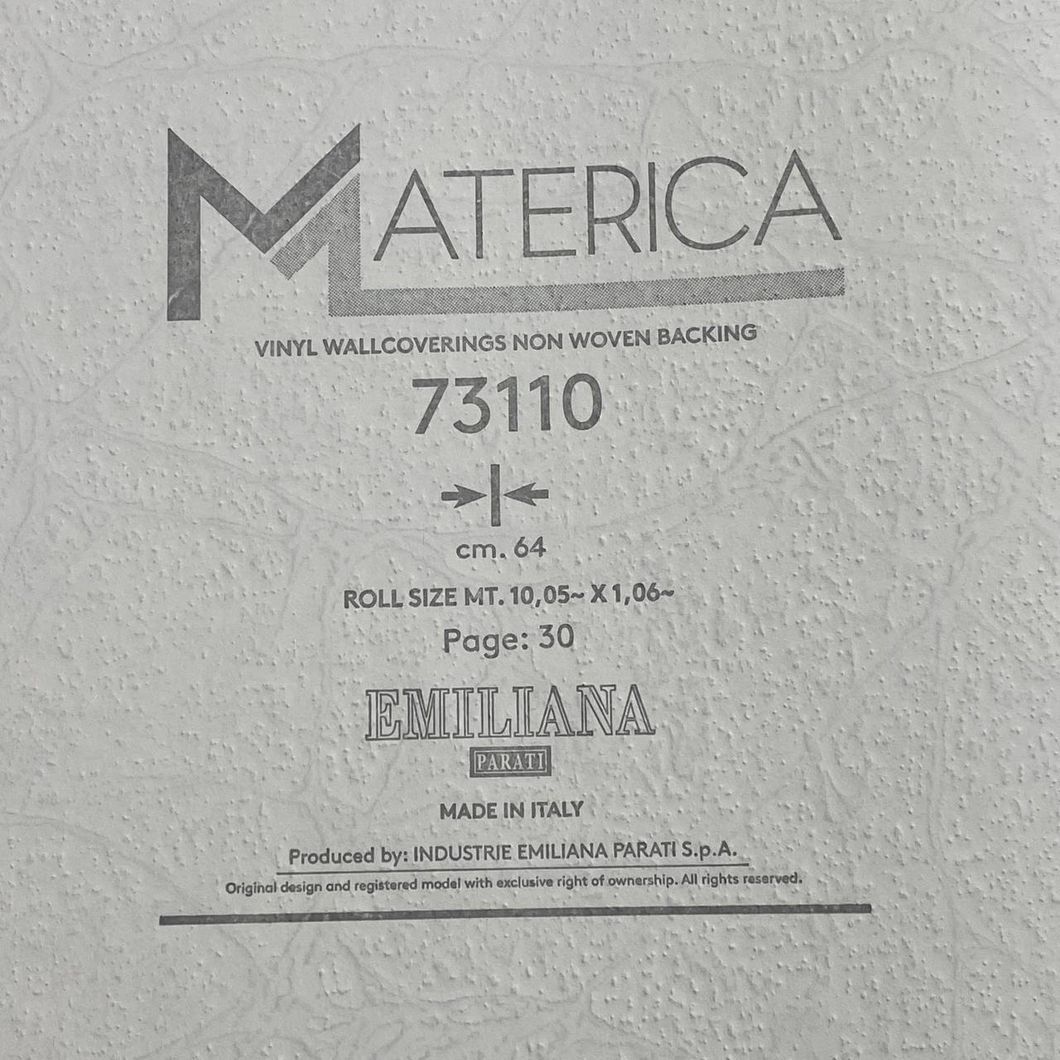 Шпалери вінілові на флізеліновій основі сіро-бежевий Materica (Emiliana Parati) 1,06 х 10,05м (73110)