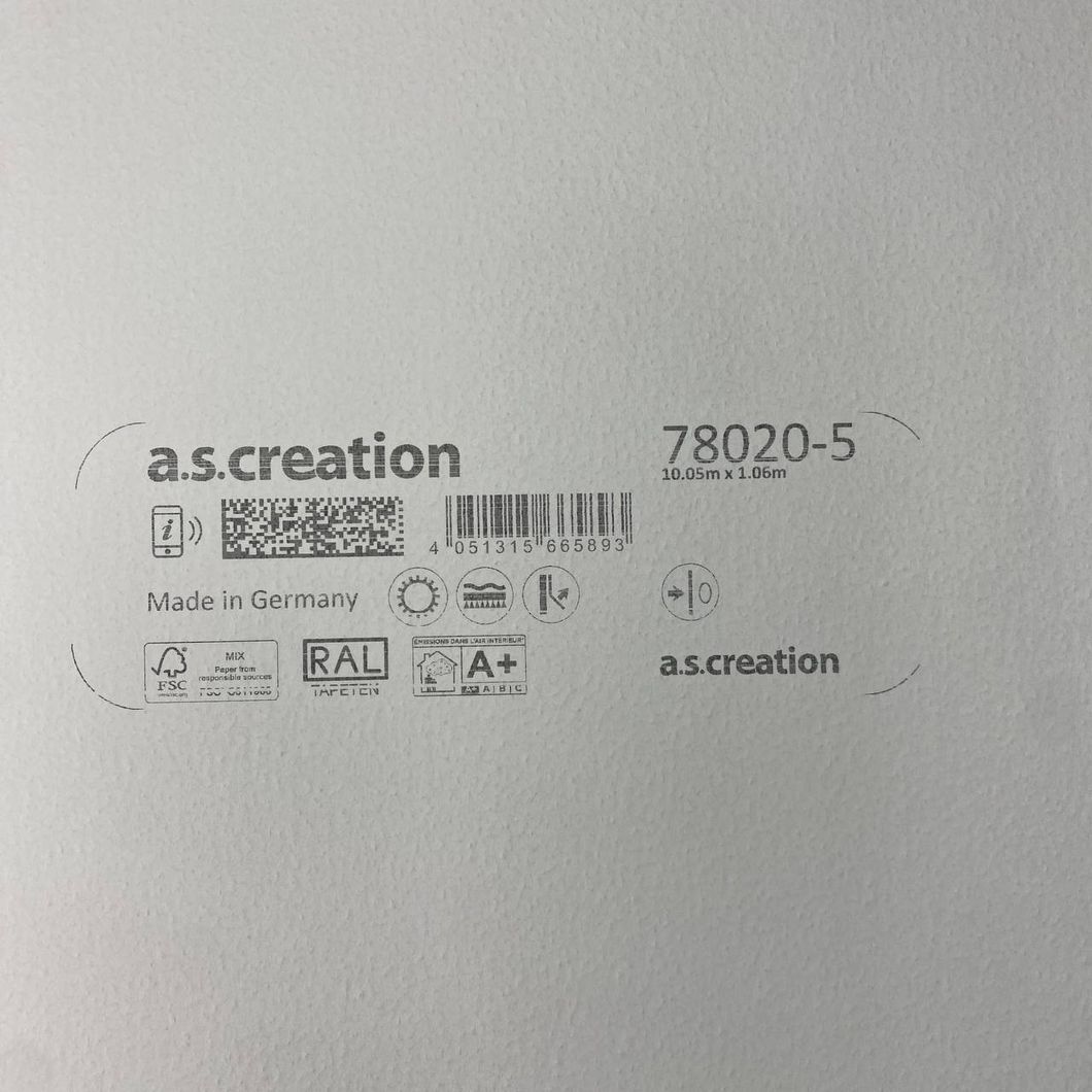 Обои виниловые на флизелиновой основе AS Creation Deluxe тёмно-серый 1,06 х 10,05м (78020-5)