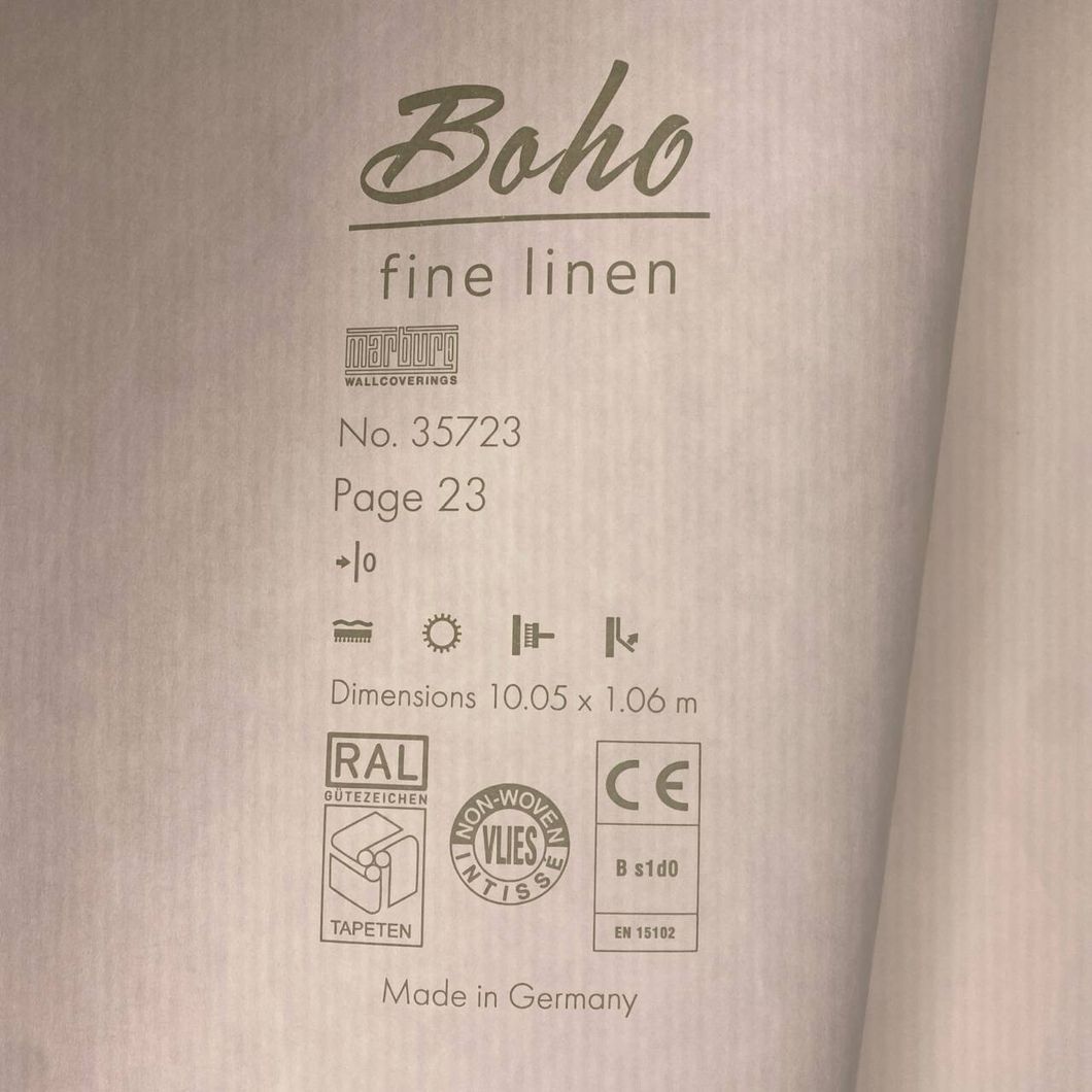 Шпалери вінілові на флізеліновій основі Marburg Boho голубі 1,06 х 10,05м (35723)