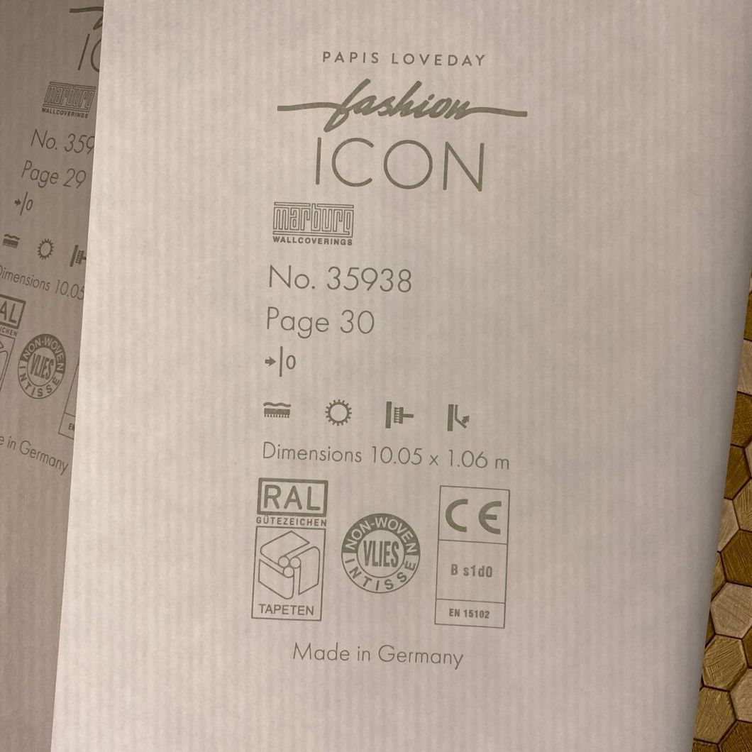 Обои виниловые на флизелиновой основе Marburg Papis Loveday Fasion Icon зеленые 1,06 х 10,05м (35938)
