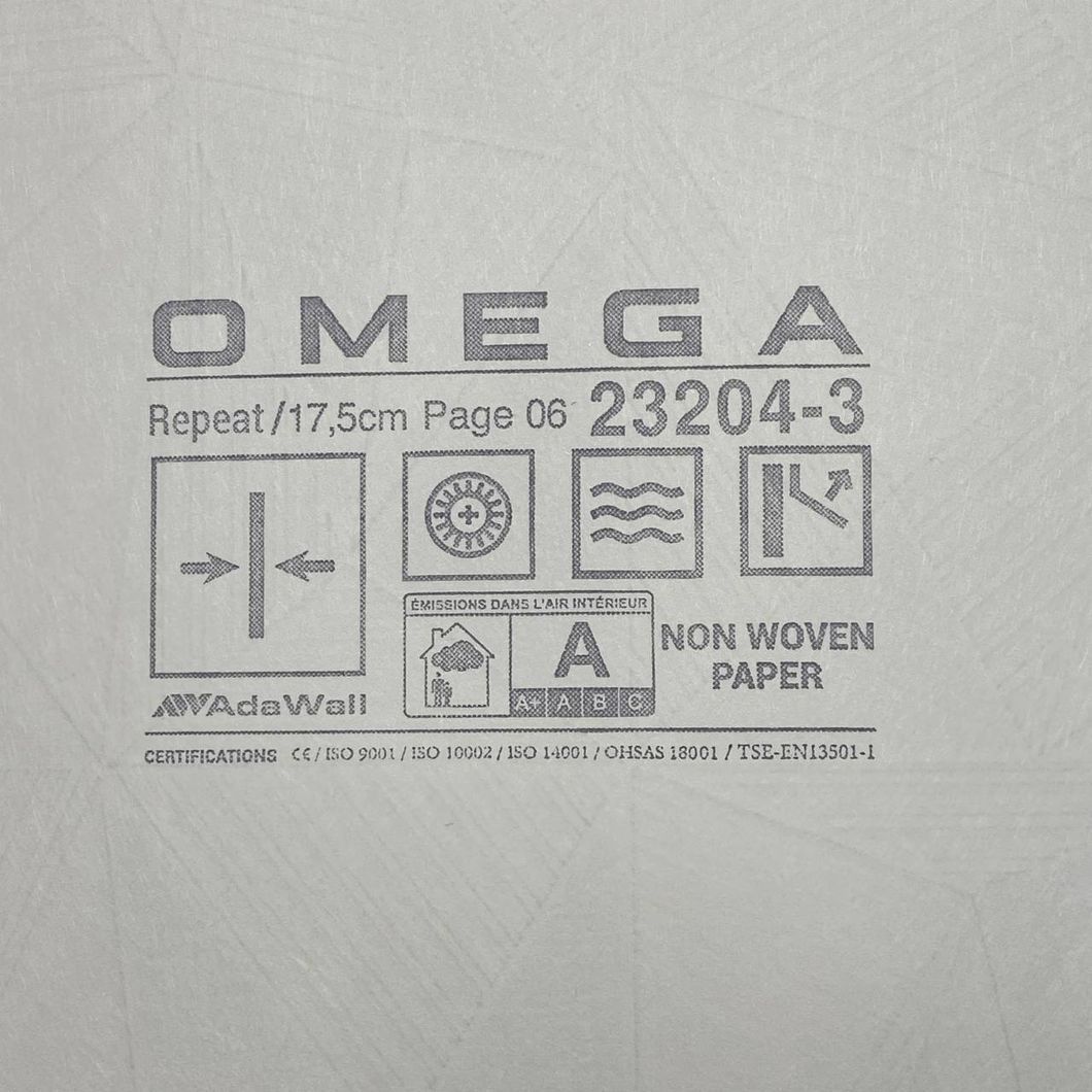 Шпалери вінілові на флізеліновій основі OMEGA AdaWall сірий 1,06 х 10,05м (23204-3)