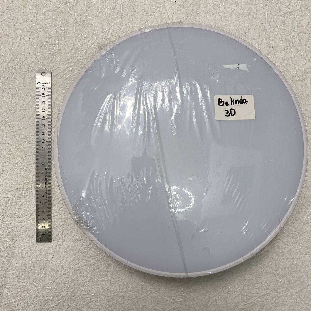 Светильник накладной белый Belinda-30 Led 30w 6400k 3200lm 160-265v d-260*h55мм (016-094-0030-010)