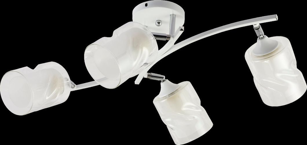 Люстра декоративна INTEREES IS XA1439B/4 White+Chrome на 4 плафона, Білий4