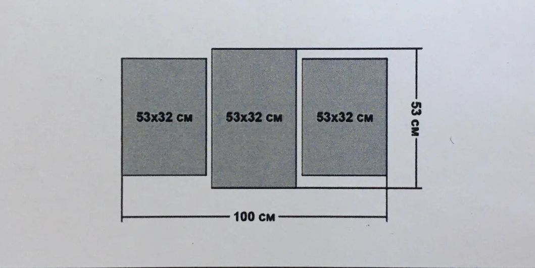 Модульная картина DK Place Белые Розы 3 части 53 х 100 см (469_3)