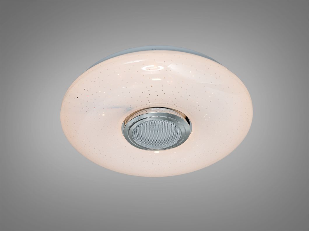 LED стельова люстра біла 45 Вт з Bluetooth колонкою, I-LINK додаток