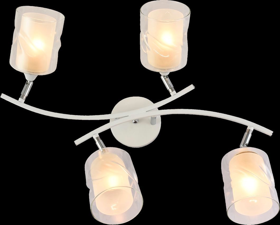 Люстра декоративна INTEREES IS XA1439B/4 White+Chrome на 4 плафона, Білий4