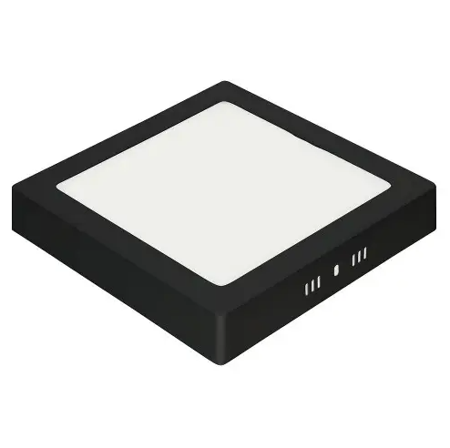 Светодиодный светильник накладной черный квадрат LED LED 28W 6400K 1960lm 100-265v 283мм ARINA-28, Черный, Черный