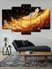 Модульная картина MAKO " Золотое перо " 80x125 см MK50572