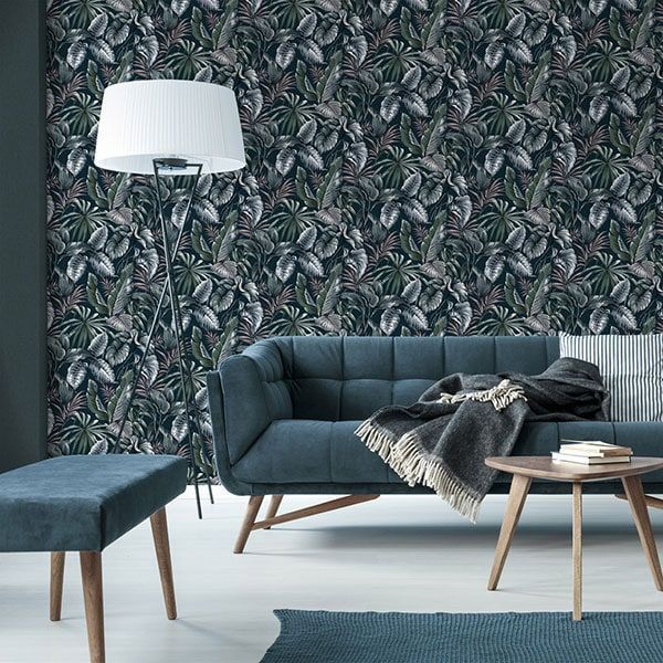 Обои виниловые на флизелиновой основе Superfresco Easy Leaves Exotique Green зелёный 0,53х10,05 (107010)