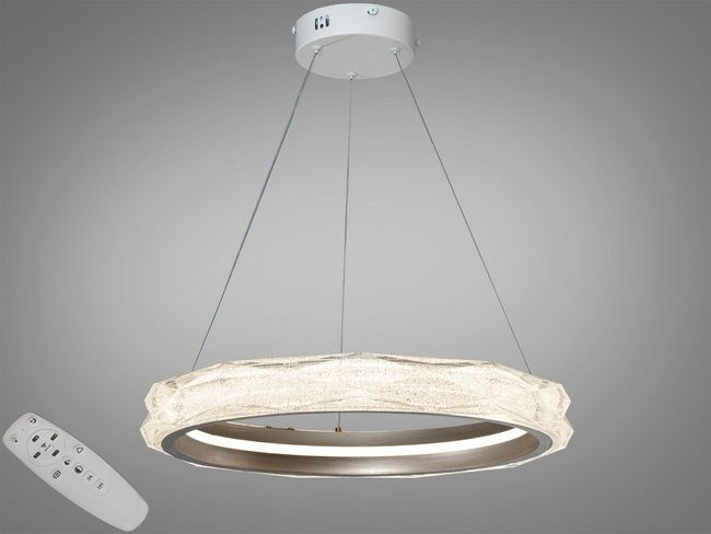 Підвісна люстра LED Diasha шампань 3 кільця 170Вт пульт
