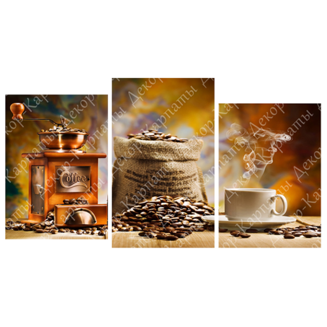 Картина модульна 3 частини Зерна кави 70 х 110 см (8322-O-134)