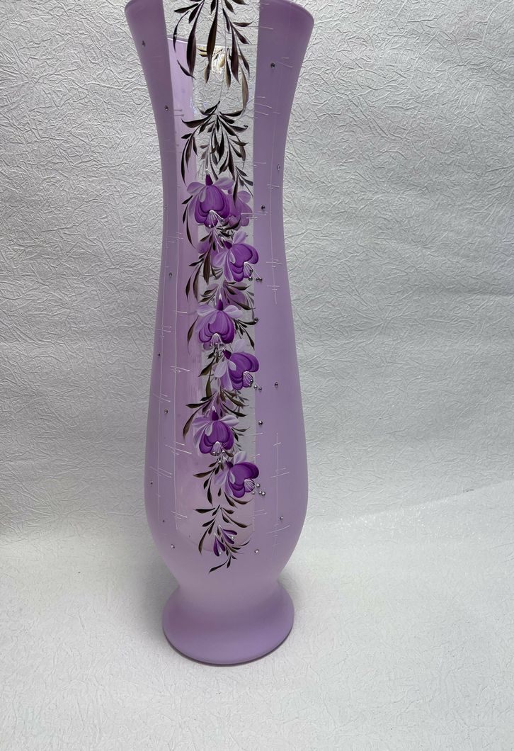 Ваза скло бузкова квіти 89 см (9123-70), Фіолетовий, Бузковий