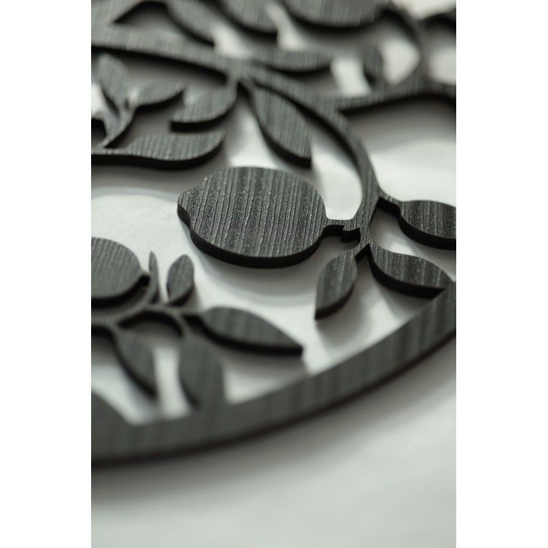 Панно картина з дерева декор на стіну чорна 0,68 х 0,68м (301-Mpn215)