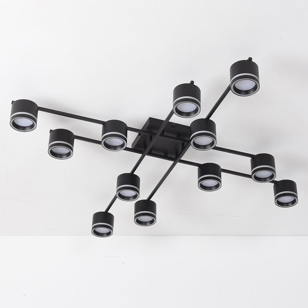 Люстра GELA 12xGX53 S-1100x1100x140-BLACK-IP20