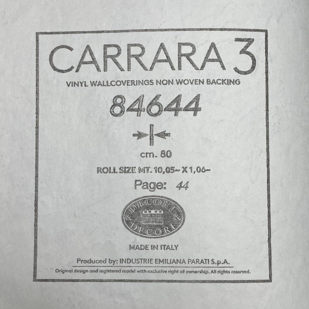Шпалери вінілові на флізеліновій основі Emiliana Parati Carrara кавовий 1,06 х 10,05м (84644)