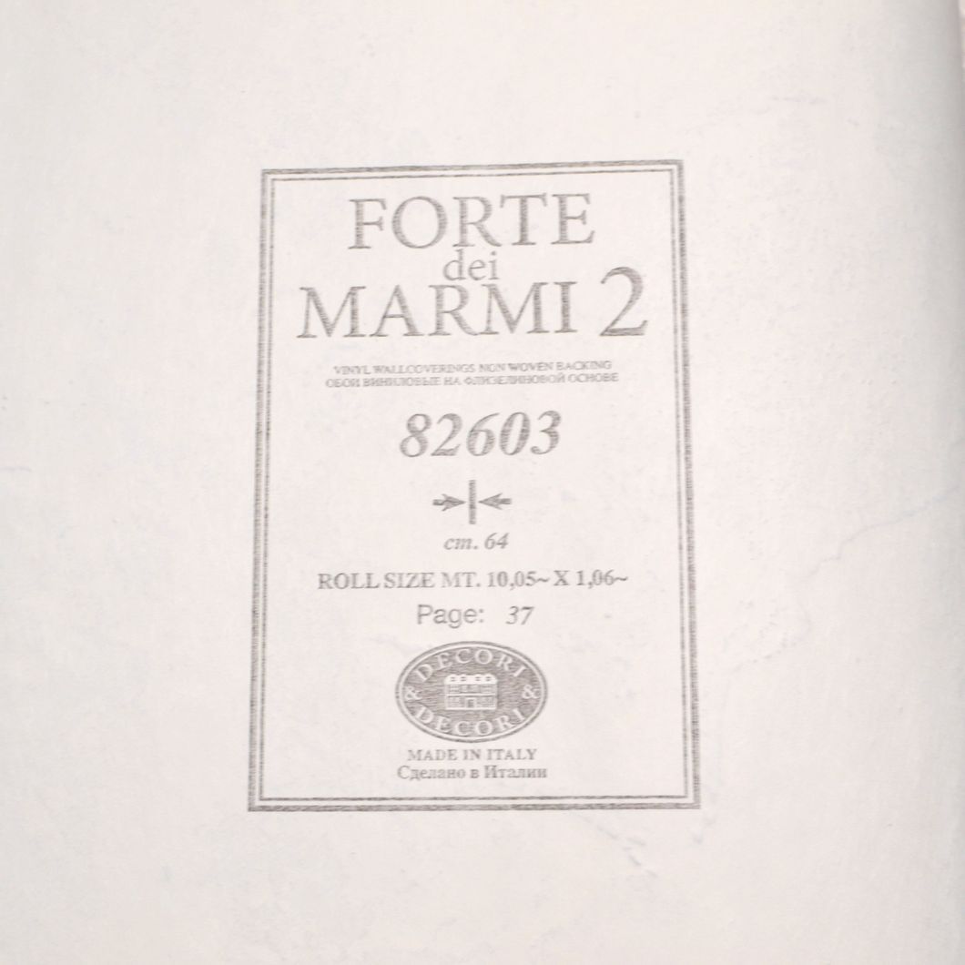 Обои виниловые на флизелиновой основе Decori & Decori Forte Dei Marmi 2 серо-бежевый 1,06 х 10,05м (82603)