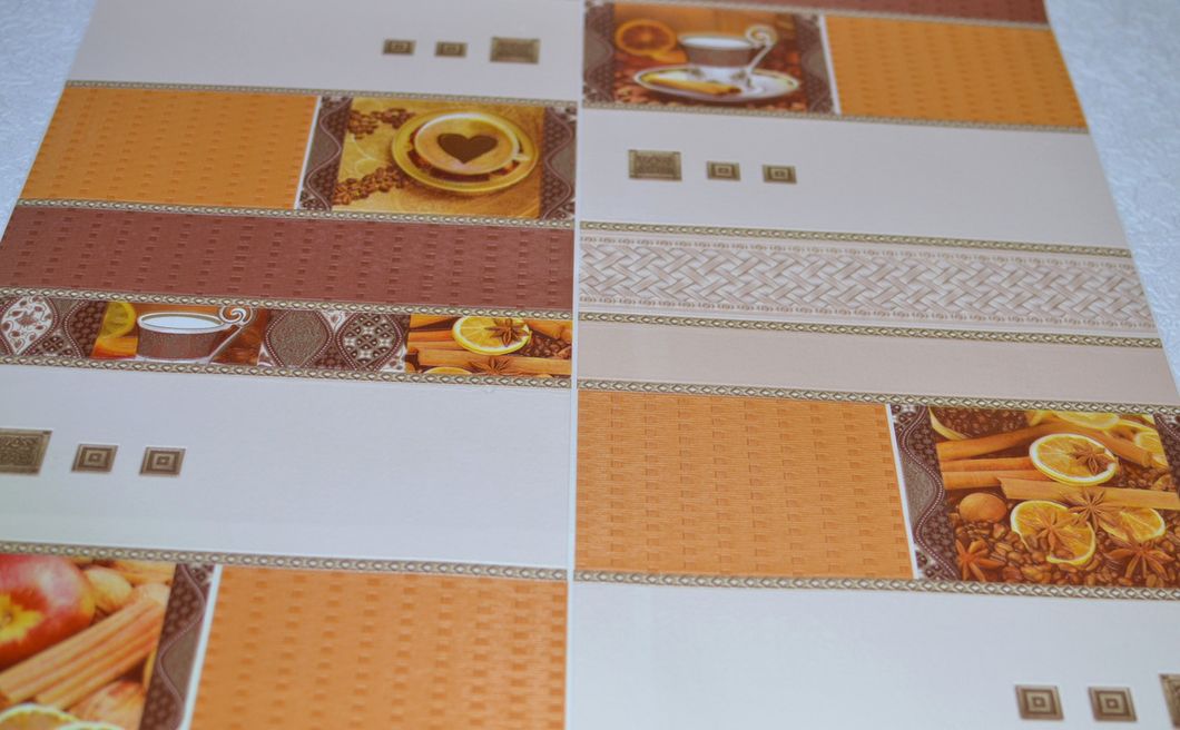 Обои виниловые на бумажной основе супер мойка Славянские обои Expromt B49.4 Индия оранжевый 0,53 х 10,05м (5524 - 02)