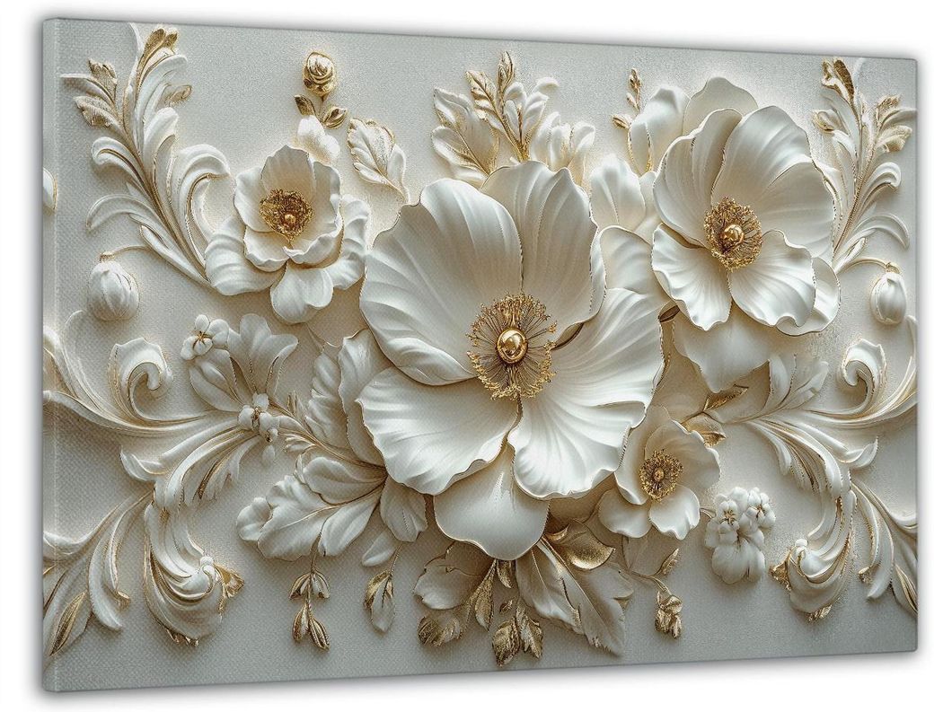 Картина на холсті МАKO "Ажурні квіти " 60x100 см MK10636