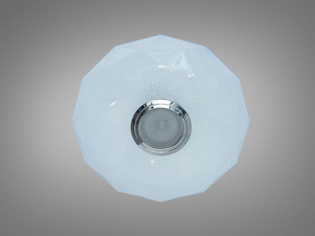 LED стельова люстра біла 45 Вт з Bluetooth колонкою, I-LINK додаток