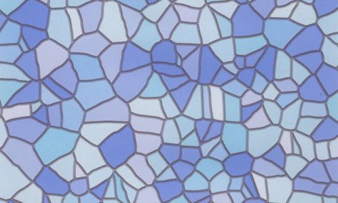 Самоклейка вітражна Patifix Мозаїка блакитний 0,45 х 1м (11-2265), Синий, Синій