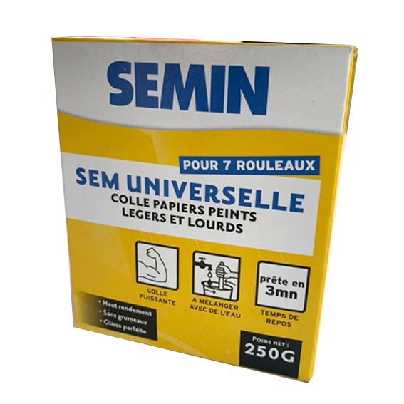 Клей для шпалер усіх видів SEMIN 0,25кг (250G)