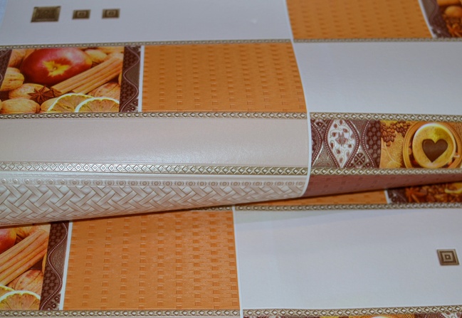Шпалери вінілові на паперовій основі супер мийка Слов'янські шпалери Expromt B49.4 Індія помаранчевий 0,53 х 10,05м (5524 - 02)