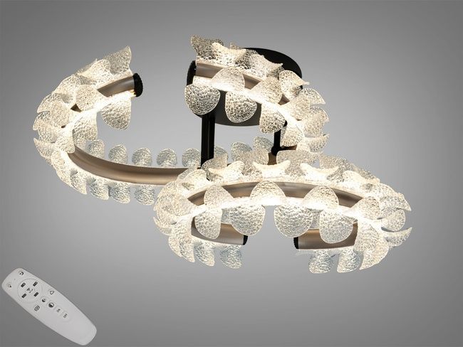 Стельова LED люстра шампань 80W з пультом 14м&sup2;