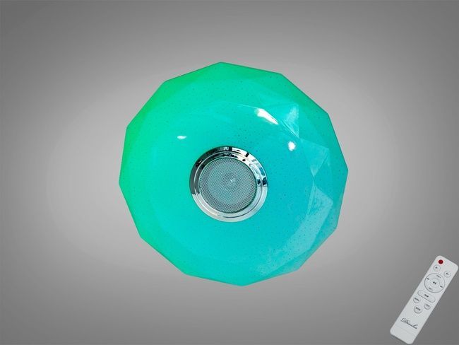 LED стельова люстра біла 45 Вт з Bluetooth колонкою, I-LINK додаток