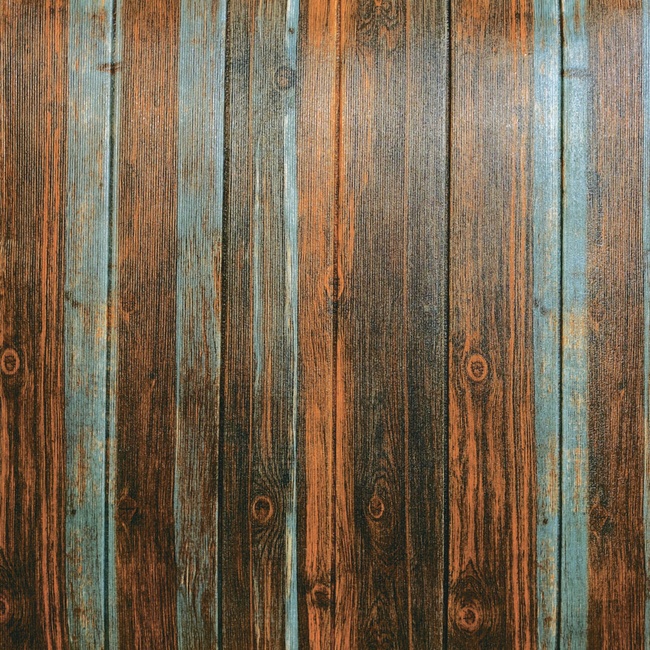 Панель стінова самоклеюча декоративна 3D сіро-коричневе дерево 700x700x6,5мм (086), Коричневий, Коричневий