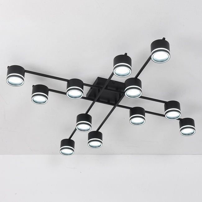 Люстра GELA 12xGX53 S-1100x1100x140-BLACK-IP20