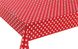 Клеенка на стол ПВХ на основе Красный горох 1,4 х 1м (100-112), Красный, Красный