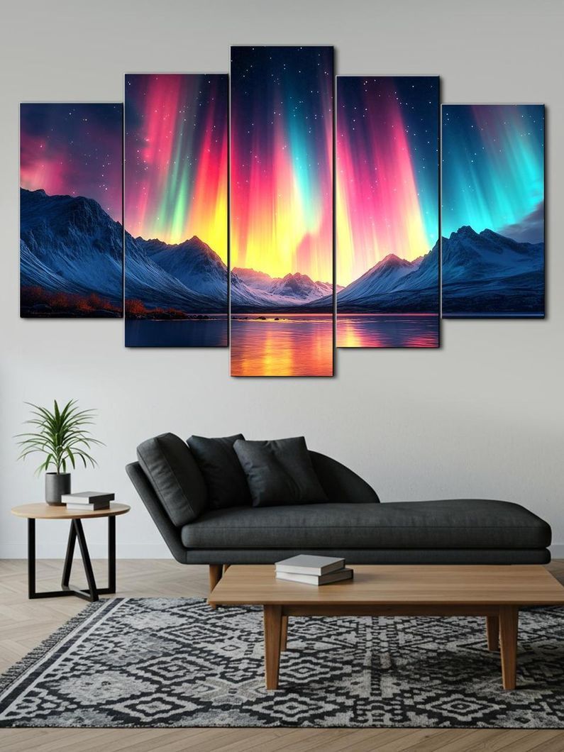 Модульная картина MAKO " Величие северного сияния" 80x125 см MK50573