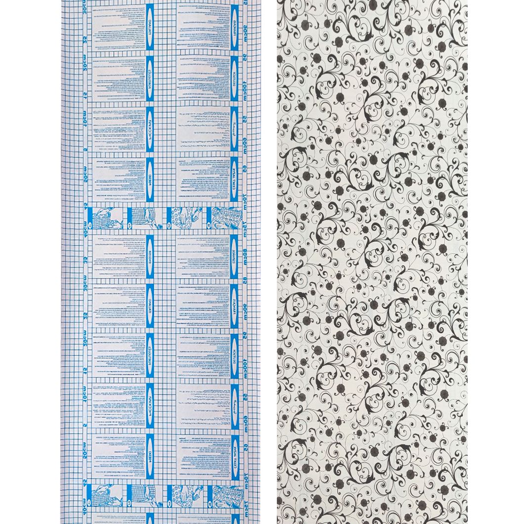 Самоклеющаяся декоративная пленка белые вензеля 0,45Х10М (10175), Белый, Белый