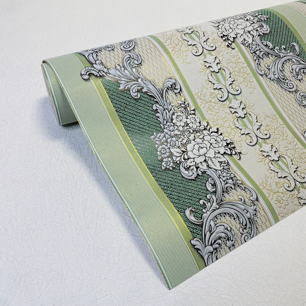 Шпалери вінілові на паперовій основі Слов'янські шпалери Comfort B39 Дейзі зелений 1,06 х 10,05м (5613-04)