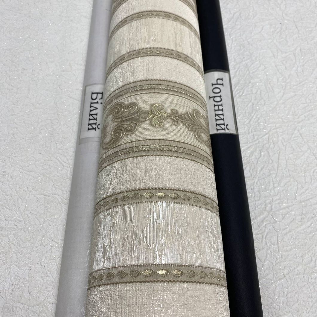Шпалери вінілові на флізеліновій основі бежеві Слов'янські шпалери LeGrand Platinum В118М Абажур2 1,06 х 10,05м (8601-01)