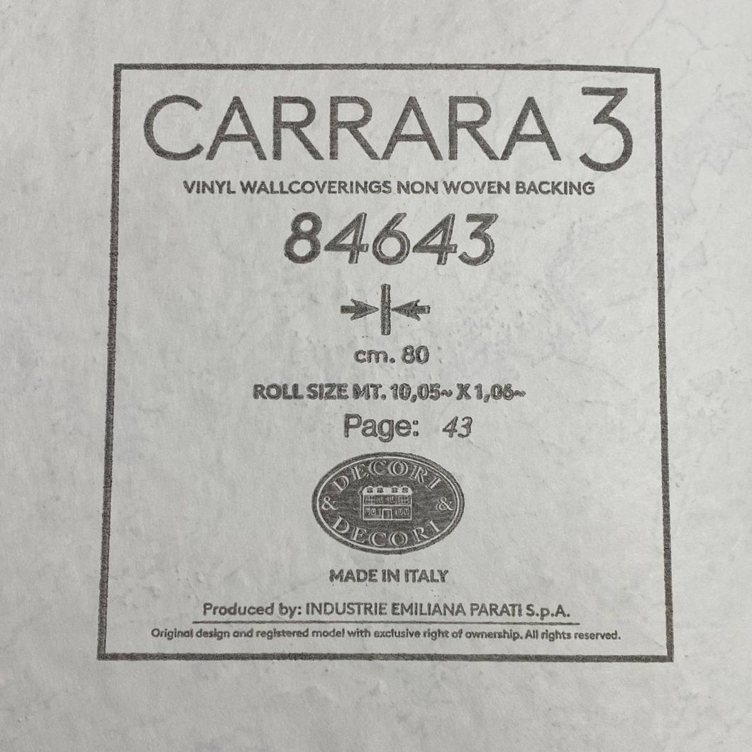 Шпалери вінілові на флізеліновій основі Emiliana Parati Carrara світло-бежевий 1,06 х 10,05м (84643)