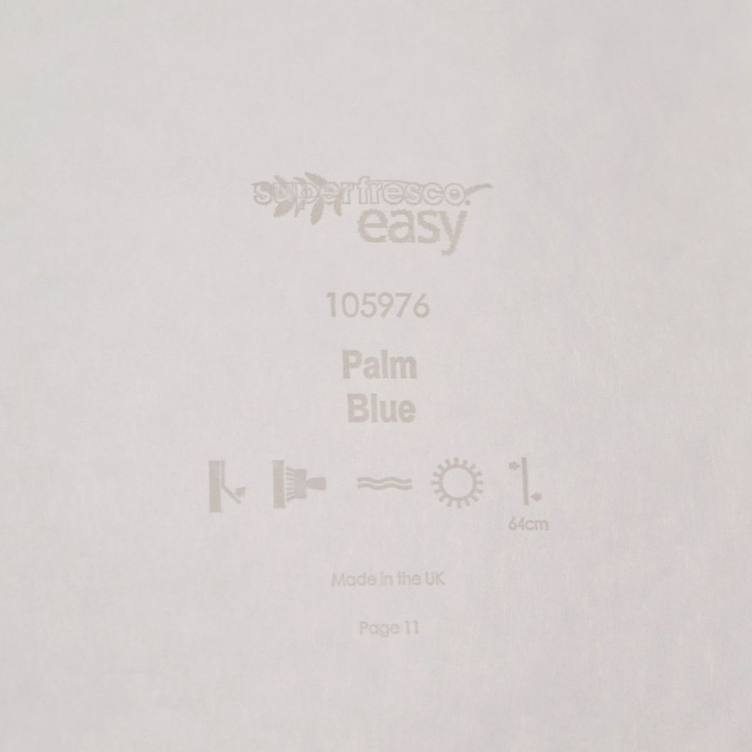 Обои виниловые на флизелиновой основе Superfresco Easy Palm Blue синий 0,53х10,05 (105976)