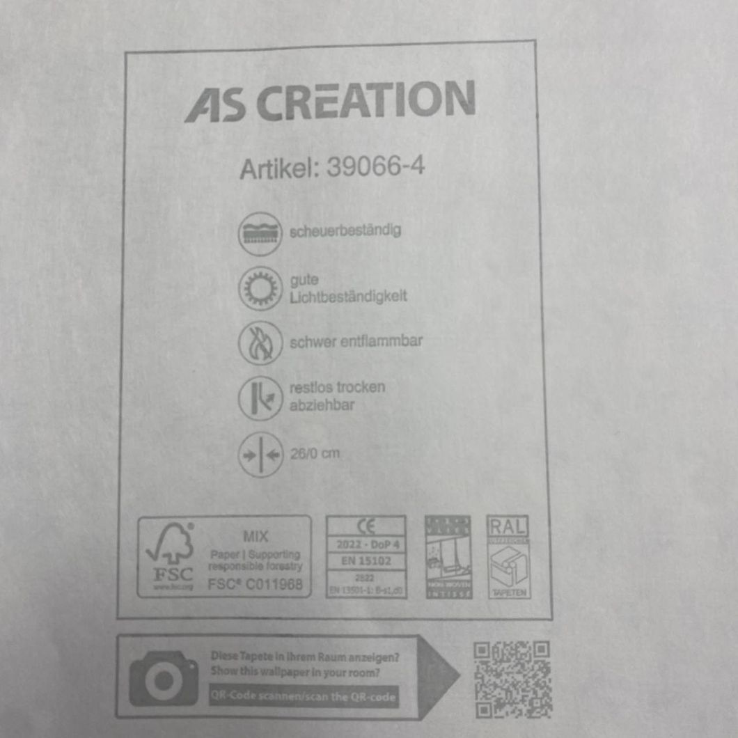 Шпалери вінілові на флізеліновій основі голубі Maison Charme AS Creation 0,53 х 10,05м (39066-4)