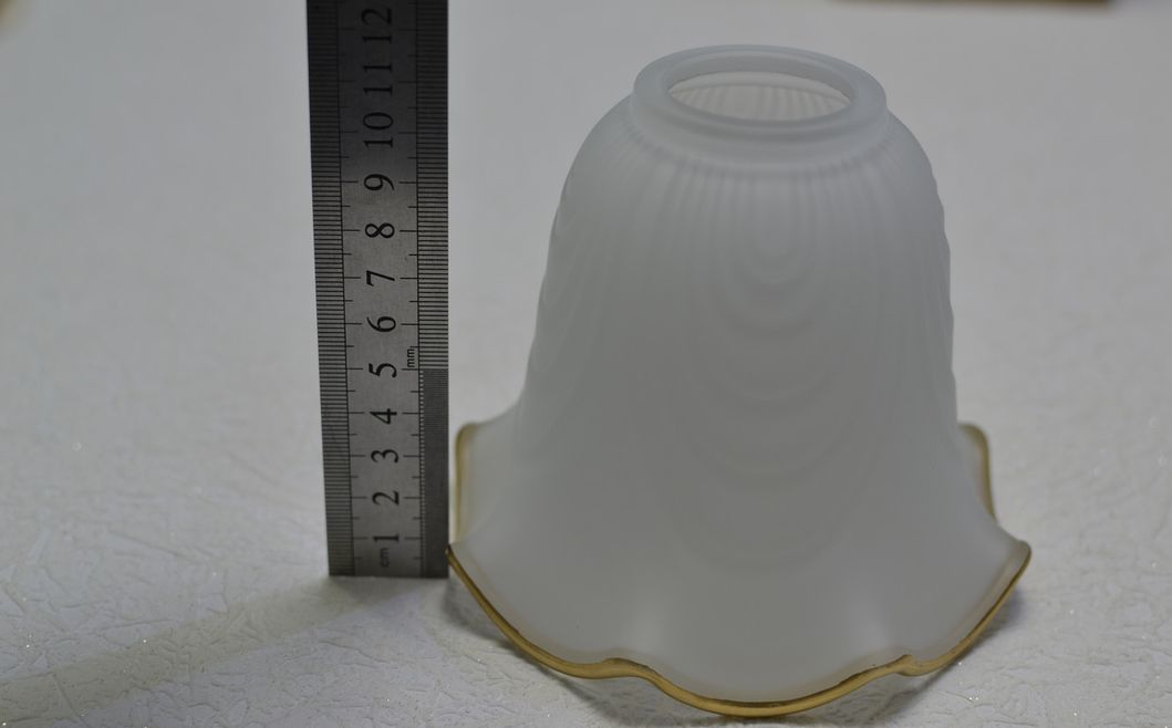 Плафон для люстры, диаметр верхнего отверстия 3,5 см, высота 11 см, Белый, Белый