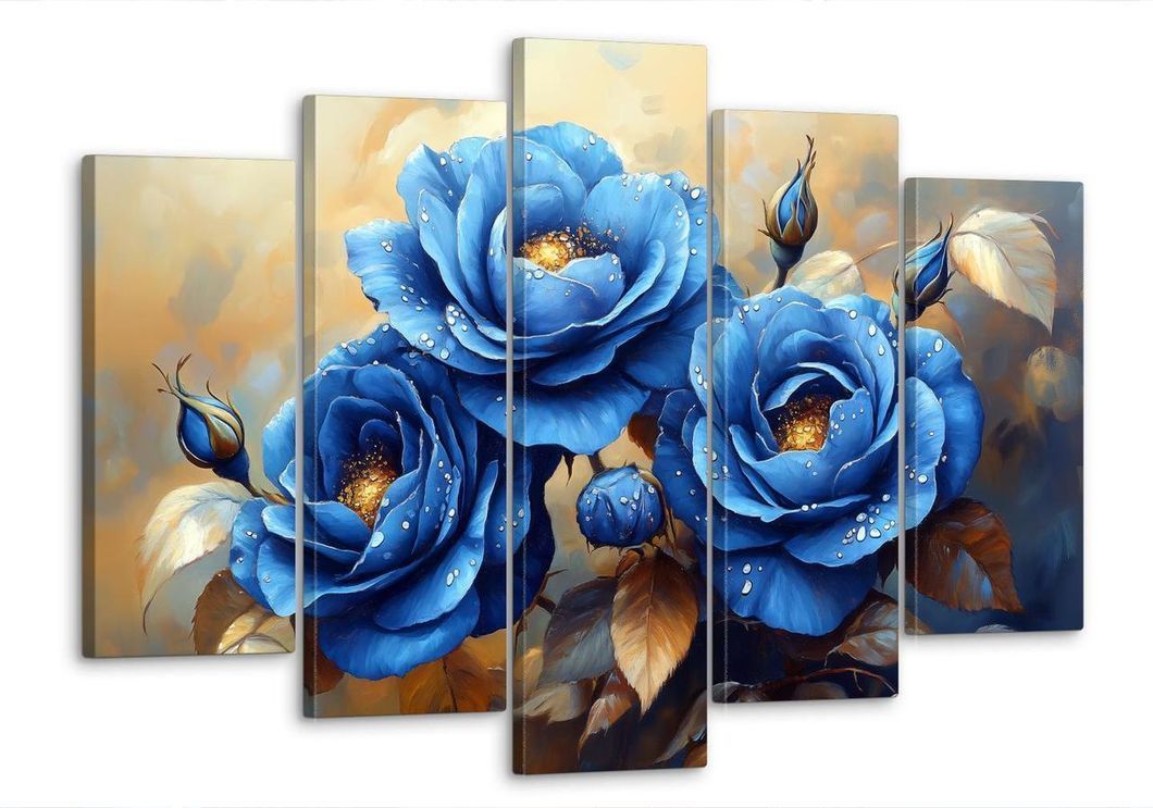 Модульная картина MAKO " Синие розы " 80x125 см MK50624