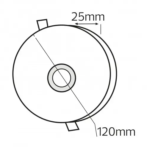 Светодиодный светильник встроенный белый круг LED 12W 3000K -6500K 960lm 165-260v d-120 mm, Белый, Белый