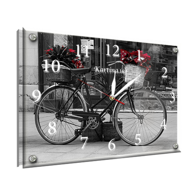 Годинник-картина під склом Велосипед 30 см х 40 см (3862 - G - 159)